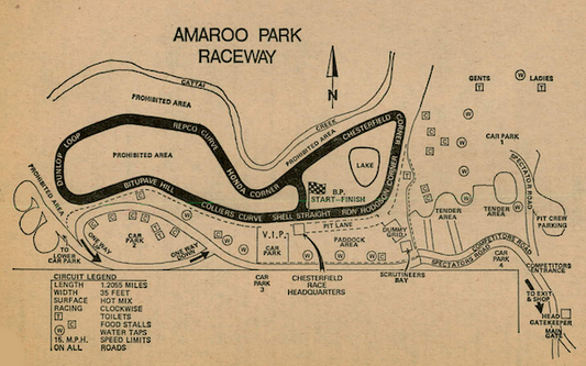 Amaroo Park Main Circuit Map 1975